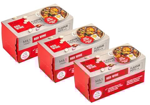 12 x Red Wine Flavour Pots, Ideal for Coq Au Vin, Gluten Free, Vegan (12 x 24 grams)
