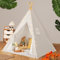 Wilwolfer Tipi Zelt für Kinder 100% Baumwolle kinderzelt Indoor mit Kuschelmatte & Tragetasche Spielzelt für Mädchen & Jungen, Tippi Kinderzelt Spielzeug