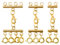 Pilikoll 3 Pcs Necklace Layering Clasps for Jewellery Making Necklace Stacker Clasp Multi Strands Tube Lock Necklaces Separator casps for Necklaces Pendant DIY Craft Making, Gold