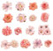 NHQZ 20 Pièces Fausse Fleur Decoration, Fleurs Artificielles Deco, Mini Fleur Decoration, Fleur en Tissu pour DIY Bricolage Scrapbooking Mariage Fête à Domicile Artisanat (Rose)