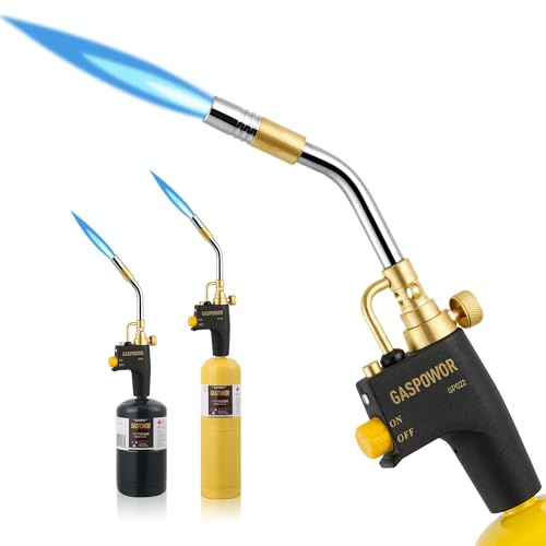 Tête de torche au propane haute intensité au propane, MAPP, torche de soudage, kit de torche à gaz turbo, kit de torche à gaz Mapp avec allumage, torche au propane, chalumeau de soufflage (carburant