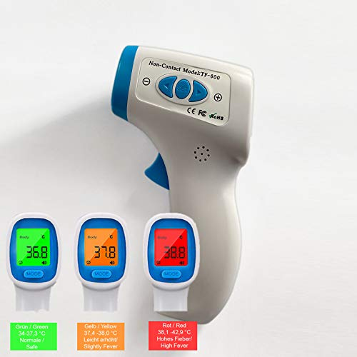 Digitales Körper Thermometer Stirnthermometer Temperatur Erwachsene Infrarot kontaktlos FT2