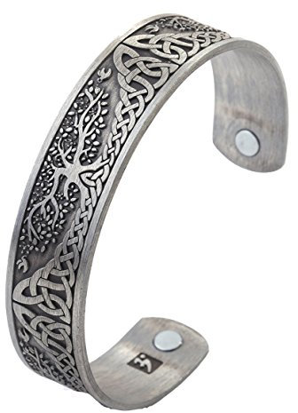 Armreif mit Design des Pagan Yggdrasil Baum des Lebens, nordische Mythologie, magnetisches Gesundheits-Armband, für Damen und Herren