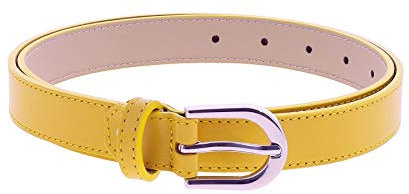 FASHIONGEN - Damengürtel aus italienischem Leder, LUNA - Gelb, 85