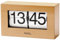 AMS 1175/18 Tischuhr Quarz Holz Buche Massiv Klappzahlen Klappzahlenuhr