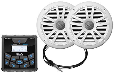 Boss Audio Bluetooth In-Dash Marine Gauge Receiver With 6 1/2´´ Marine Speakers One Size