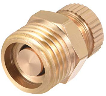 sourcing map Air Compressor 1/4 PT Male Thread Water Drain Valve Brass Tone 3pcs