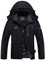 MAGCOMSEN Vestes d'hiver pour Hommes Moyen Noir