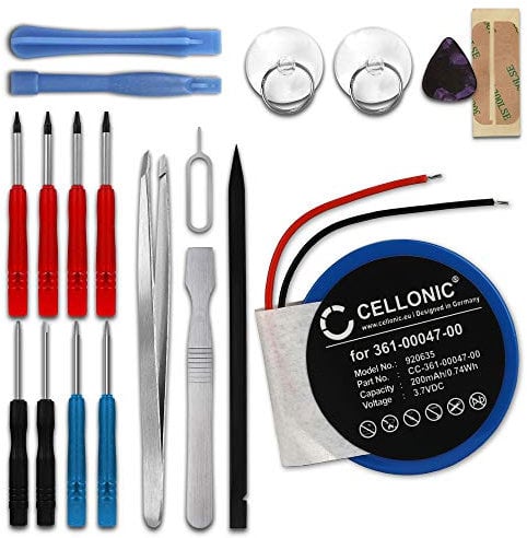 CELLONIC, Battery for Smartwatch & fitness tracker compatible with Garmin Approach S2, Forerunner 110, Approach S3 (200mAh, 3.7V) + Tool-kit Replacement battery 361-00047-00 361-00064-00