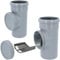 Fallrohrfilter DN 100 Ø 110 mm Grau | Regenrohfilter mit Sieb Regenrohrablauf Regensammler Dachrinnenschutz Dachrinnen Laubschutz Regenwasser Regentonne Regenwasserfilter
