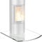 BIJON Glasplatte Segmentbogen für Kaminofen mit Dichtlippe, Glasbodenplatte - Funkenschutzplatte Glas mit Facettenschliff, Kamin Hitzeschutz, ESG Sicherheitsglas 100 x 100 cm x 6mm