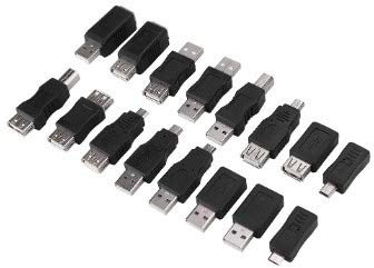 KSTE 16PCS Multi USB2.0-Adapter-Konverter USB-Stecker auf Buchse Micro USB
