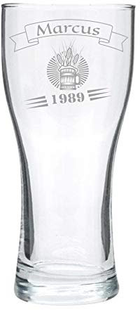 Bicchiere da birra personalizzato, inciso - classico (compatto) - designo 2