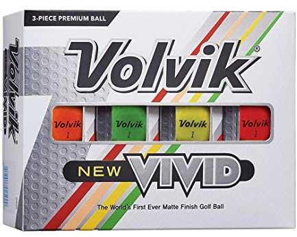 Volvik Vivid Golfbälle, 3-teilig, matt, 12 Stück