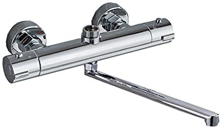 AFUDER Grifo termostático de ducha grifo termostático, grifo de ducha, combinación de baño, agua, bañera de caño largo