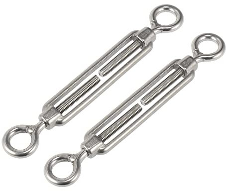 X AUTOHAUX Lot de 2 tendeurs à vis M6 de 6 mm en acier inoxydable 304 pour garde-corps de voiture