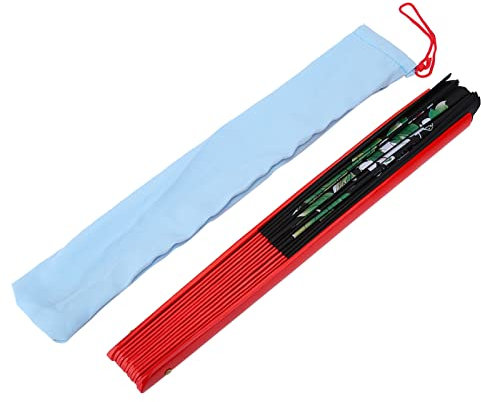 Traditional Chinese Fan,Hand Fan Folding,Chinese Kung Fu Tai Chi Fan,Portable Large Folding Silk Hand Fan With Storage Bag for Men and Women Performance, Decorations, Festival (Black)