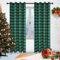 Devola Gardinenschals Gardinen Weihnachten kariert Landhaus-Vorhang mit Karomuster Blickdichte Vorhänge mit ösen Wohnzimmer Küchengardine Landhausstil BxH 132x182cm Grün 1 Stück