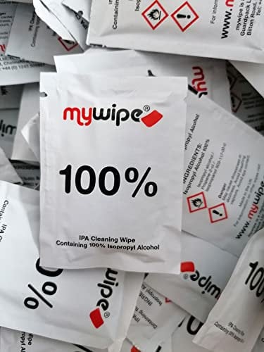 100 x Alcohol Wipes 100% Isopropyl Alcohol Large 185mmx145mm Multi Purpose Industrial