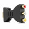 AV - Adattatore audio video HDMI Jack maschio a 3 connettori RCA femmina CompositeTV Audio di ricambio per monitor TV