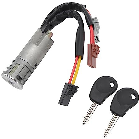 Aramox Cerradura de Arranque de Encendido, 252521 Cerradura de Barril de Dirección de Encendido con Llaves Compatible con AX Evasion Jumpy Xsara,