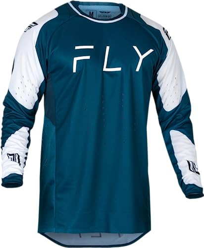 Fly Racing Evo DST Herren-Trikot, Marineblau/Weiß, Größe XL