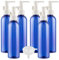 LusDoly 6 pièces 200ml Bleu Vide Bouteille Plastique avec Blanc Pompe Cosmétique Bouteille pour Lotion De Cosmétique Lotion Le shampooing