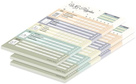 PRICARO Putzplan One Line, A4, 25 Blatt, 3 Stück