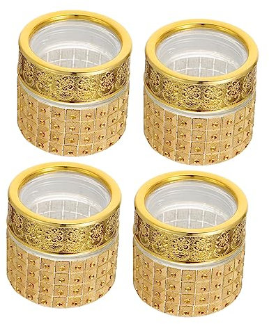 POPETPOP 4 Piezas botella mini tarros redondos frascos de muestra de loción vaso con tapa tarros de almacenamiento frascos vacios Vidrio envase Wendi Artículos de aseo viajar Lata vacia