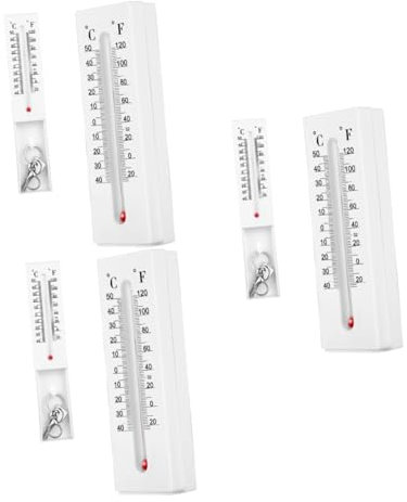 OSALADI 3piezas De Pared Vertical Para Interiores y Exteriores Escalas Celsius y Fahrenheit Resistente y Fácil De Instalar Para Casa y Jardín