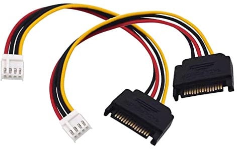 BAYORE Upgrading New 15-Pin Male To Small 4Pin Ide Floppy Female Hard Drive Disk Power Adapter Cable (20CM/8inch) 2 15pin To 4 Pin Pci Express Pcie 15 Pin Male To 4 Pin Female