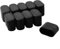 EpheyFIF Stuhlbeinkappen, rechteckige Tischbein-Abdeckungen, Gummi-Stuhlbein-Bodenschoner, PVC-Möbelbein-Stopper, reduziert Lärm, verhindert Kratzer, 20 x 40 mm, Schwarz, 10 Stück