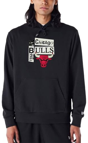 New Era Graphic Chicago Bulls Hoodie Herren Kapuzenpullover schwarz XL