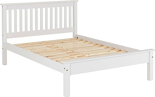 Seconique Monaco 4' Bed Low Foot End in White - SMALL DOUBLE