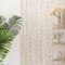 BECHAEO Boho Macrame Beaded Curtain Handmade Door Closet Curtain with Wooden Beads for Window Doorway Open Closet Bedroom Living Room Privacy Decor, 79 L x 36 W, White