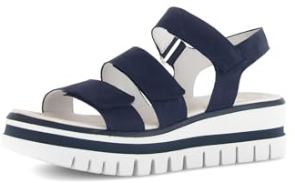 Gabor Damen Sandaletten, Frauen Sandalen,Best Fitting,Freizeitschuhe,offene Schuhe,Strandschuhe,Sommersandalen,bequem,flach,Blue,42.5 EU / 8.5 UK