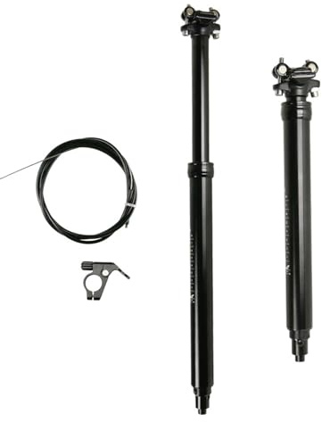 Mountain Bike Dropper Post 31.6mm Aluminum Hydraulic Lock 100-170mm Travel Remote-Controlled Dropper Seatpost for Mountain/Road Bike