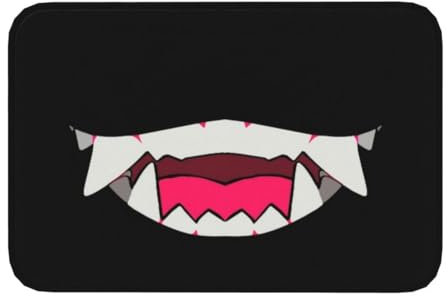 OOAHJEID Fußmatte für Badezimmer Oni Dämon Zähne Fußmatte Anti-Rutsch Eingang Küche Badezimmer Tür Fußmatten Mein Held Schlafzimmer Balkon Teppich Teppich Footpad