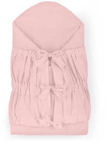 Petite&Mars Nurse Einschlagdecke, Babyhörnchen, Babynest mit KOKOS Inlay, antiallergische Füllung (Dusty Pink)