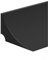 Silicone Shower Seal, Waterproof Silicone Kitchen Splashback, Corner Retaining Dam Strip, Kitchen Sink Adhesive Caulking Seal Edge Trim(2*black 50cm)