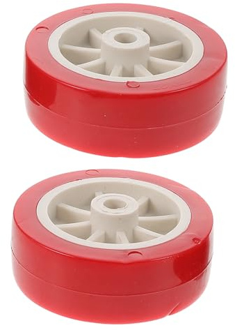 TOPBATHY 2pezzi Ruote Girevoli Per Tavolo Elevatore Per Ruote Girevoli Di Ricambio Per Cavalletto Centrale Compatibili Vari Modelli Di Motociclette Per Garage Rosse