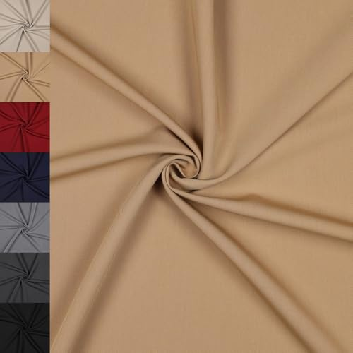 MAGAM-Stoffe Gabardine Modestoff Anzugstoff Hosen Kleider Mänteln Meterware ab 50cm (02. Camel)