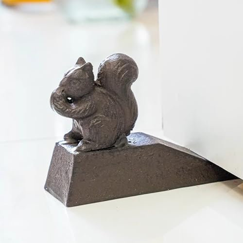 Cale de Porte Butée De Porte En Fonte En Forme D'écureuil, Coussin Antidérapant En Caoutchouc, Sans Perçage, Résistance Intérieure pour Le Bas De La Porte