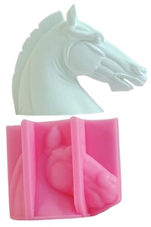 Silikonform für Pferdekopf-Skulptur, Heimdekoration, Gips, Zement, Desktop-Ornament, Schmuckherstellungswerkzeug