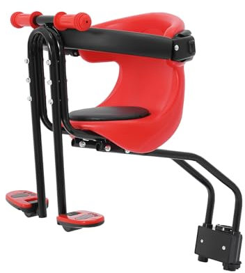 QIERF Fahrrad Kindersitz vorne Mountainbike Kindersitz Fahrradsitz Kinder Vorne mit Zaun, Rückenlehne, Fußpedale, Handlauf bis 30kg für Die Meisten Mountainbikes