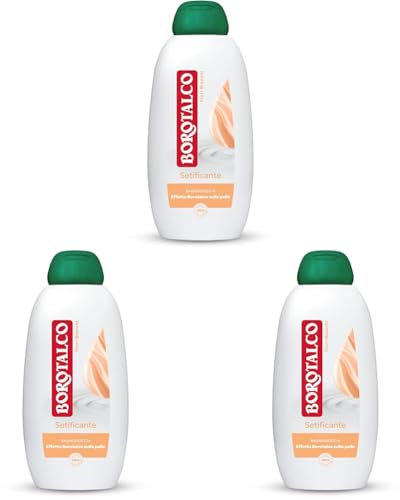 Borotalco Bagnodoccia Setificante Fiori Bianchi, Bagnoschiuma Corpo, Formula Delicata e Sensuale, Effetto Borotalco sulla Pelle, Dermatologicamente Testato, Flacone da 450 ml (Confezione da 3)