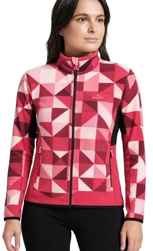 Athl Dpt. Giacca Donna in Micropile Tecnico – Full Zip con Tasche Inserti Elastici - Traspirante Ideale per Trekking, Montagna, Sport e Tempo Libero