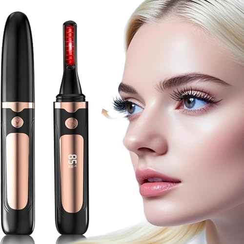 Beheizbare Wimpernzange, Elektrische Wimpernzange mit 4 Temperaturmodi, Wimpern Curler Beheizt USB C Aufladung, Wimpernformer Beheizbar für Alle Wimpern