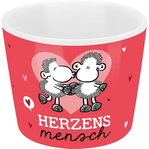 Niedlicher Sheepworld Eierbecher aus Porzellan mit liebevollem Gruß Herzens-Mensch