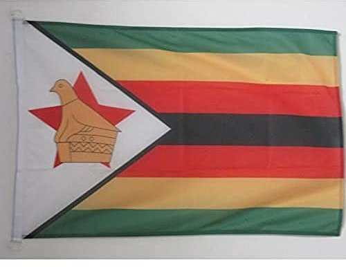 AZ FLAG - Zimbabwe Nautical Flag - 18'' x 12'' - For Outdoor and Boat - Zimbabwean Banner Knitted Polyester with Two Plastic Rings - Vivid Colors - 12x18 in - 45x30 Cm